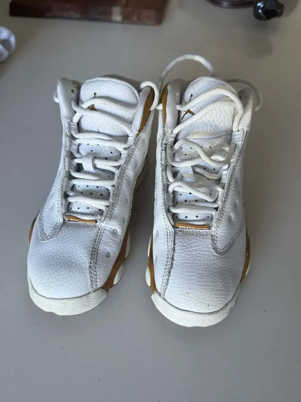 Air Jordan 13 Retro Wheat White Yellow Youth Sneakers